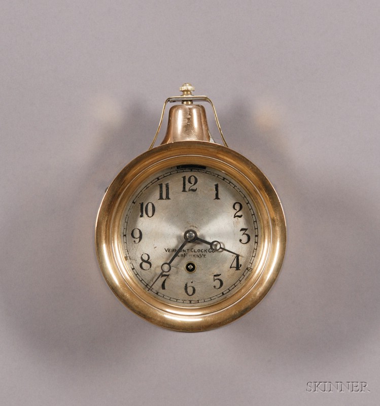 Appraisal: Brass Ship's Bell Wall Clock by the Vermont Clock Company