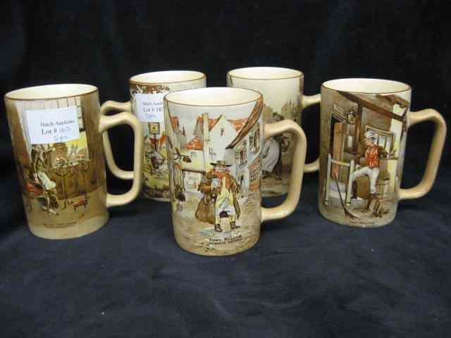 Appraisal: New Hall Staffordshire Mugs coaching other scenes