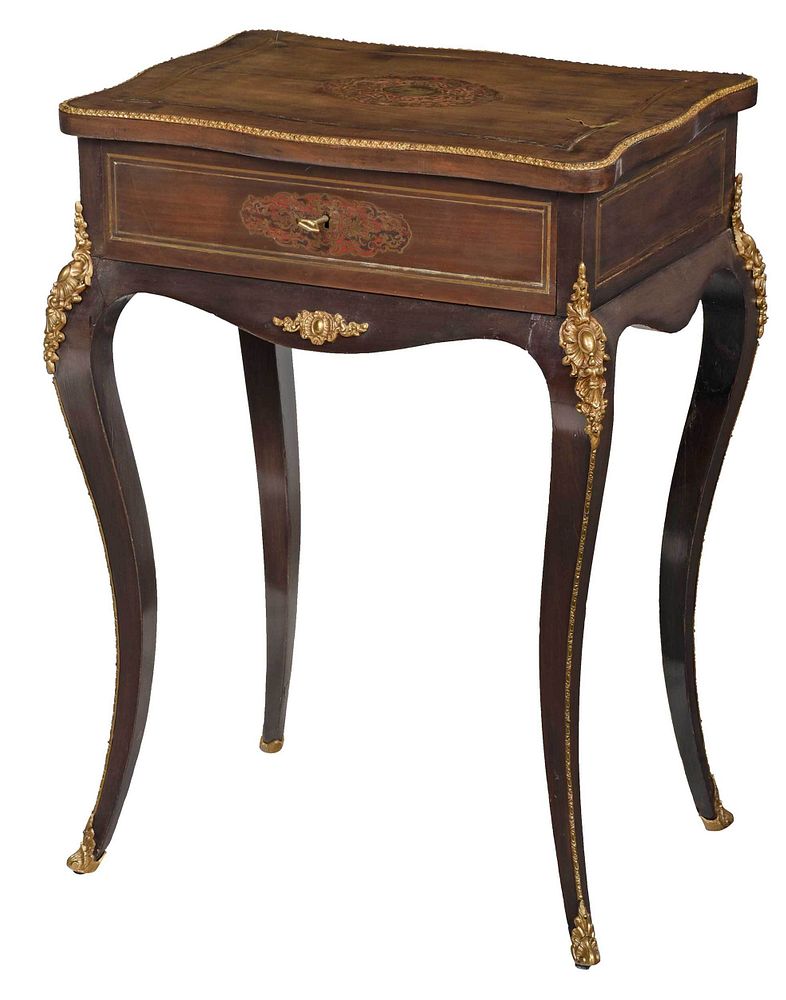 Appraisal: Napoleon III Maison Vervelle Rosewood Work Table French th century