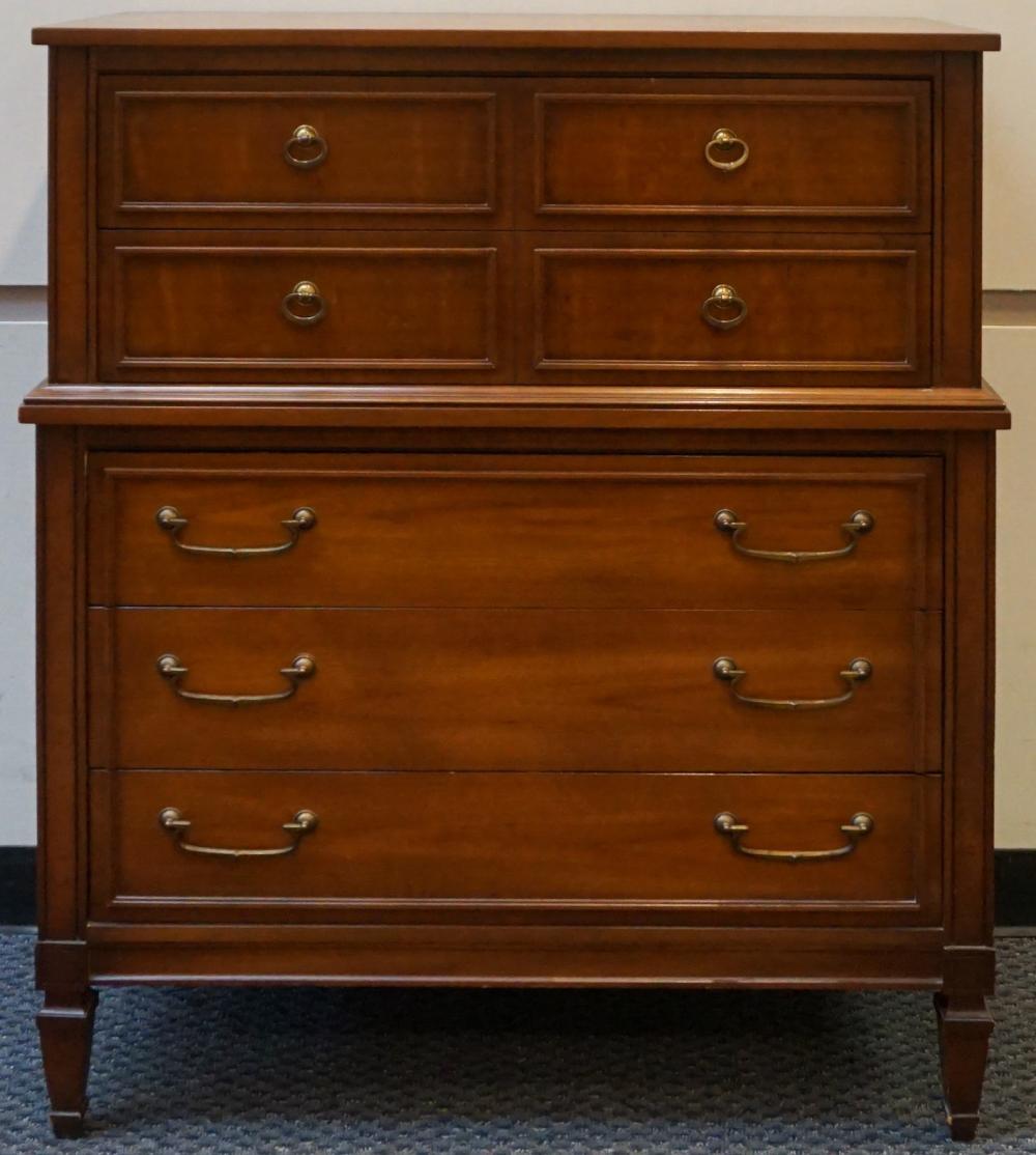 Appraisal: Neoclassical Style Cherry Chest of Drawers x x in x