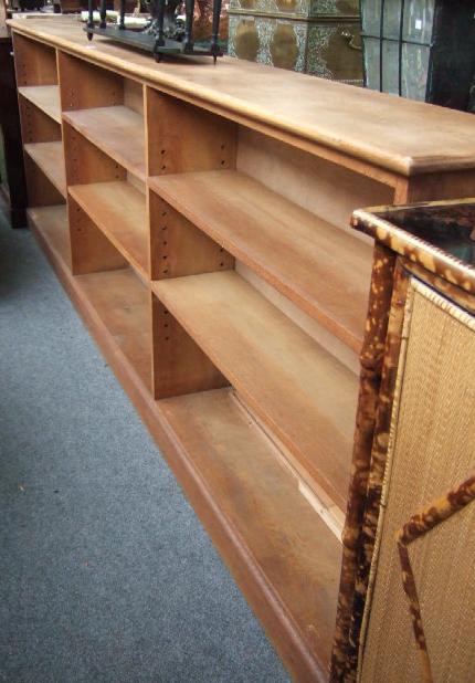 Appraisal: A th century oak floor standing three section open bookcase