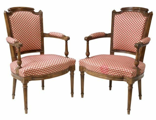 Appraisal: lot of French Louis XVI style armchairs early th c