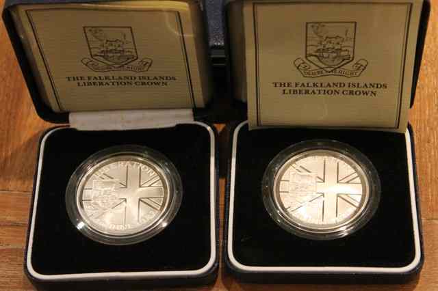 Appraisal: A COLLECTION OF THREE FALKLAND ISLAND SILVER COINS The th