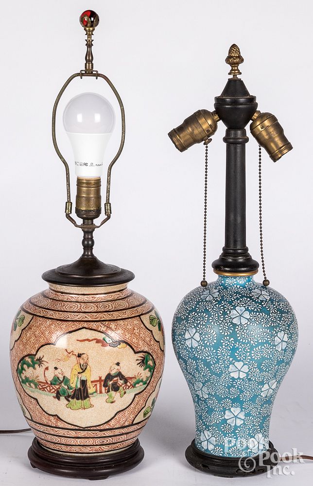 Appraisal: Two table lamps Two table lamps to include an export