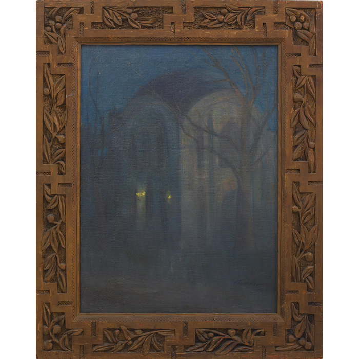 Appraisal: Eugenie M Heller American - Nocturne c oil canvas signed