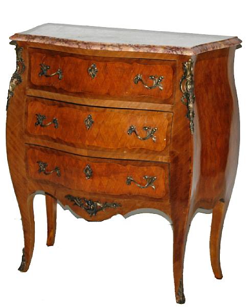 Appraisal: A Louis XV style marble top commode mid th century