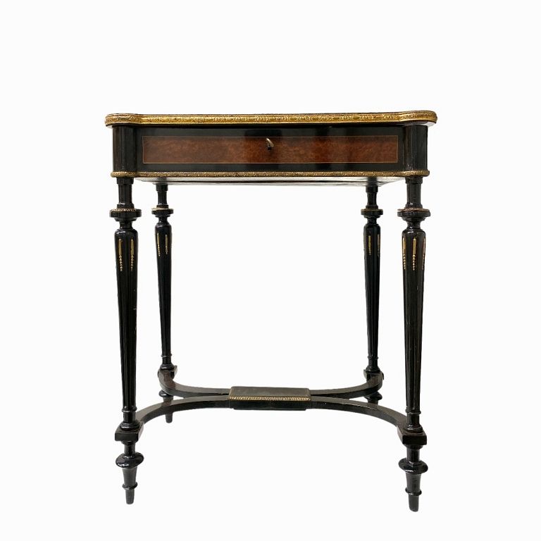 Appraisal: Antique French Side Table Antique French Side Table Measures inches