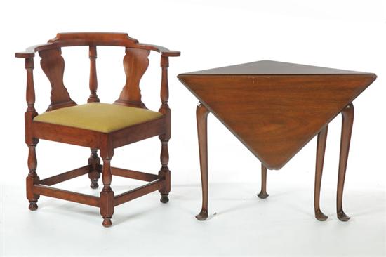 Appraisal: KITTINGER CORNER CHAIR AND TABLE Buffalo New York late th