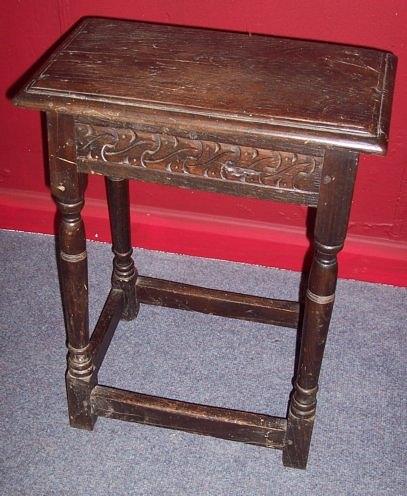 Appraisal: A th Century style oak joint stool cm x cm