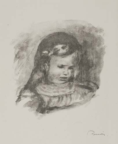 Appraisal: PIERRE-AUGUSTE RENOIR Claude Renoir la t te bais e Lithograph