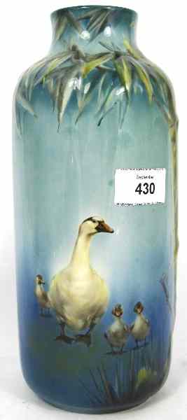 Appraisal: Impressive Royal Doulton Titanian Vase Handpainted with a Goose its