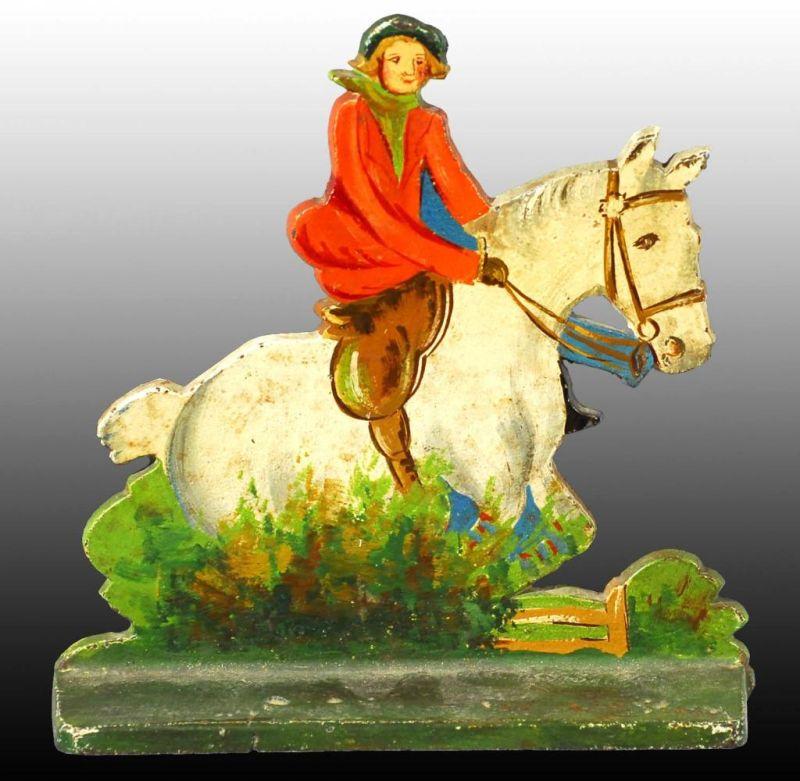 Appraisal: Cast Iron Lady Riding Side Saddle Doorstop Description Made by