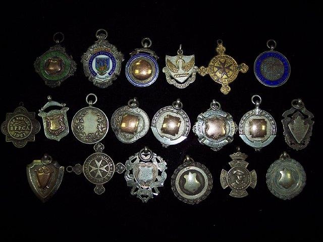 Appraisal: Twenty silver medallions various some with enamelling