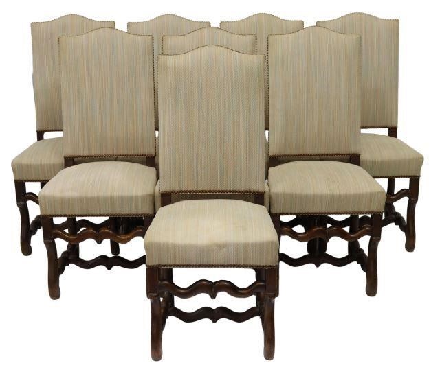 Appraisal: lot of French Louis XIV style walnut dining chairs early