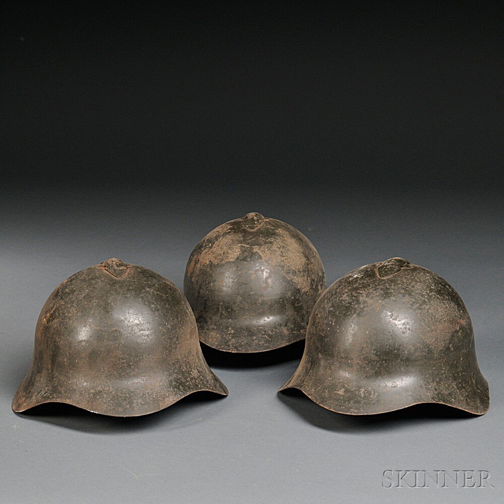 Appraisal: Three Russian Model Helmets c early to mid- th century