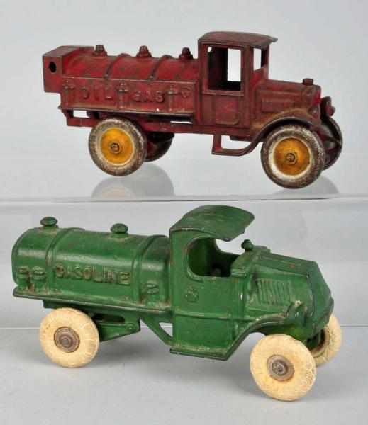 Appraisal: Lot of Cast Iron Gasoline Truck Toys American Includes one