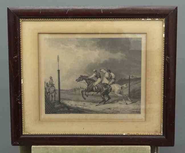 Appraisal: th c engraving ''The Depart'' artist Carle Vernet Sight ''