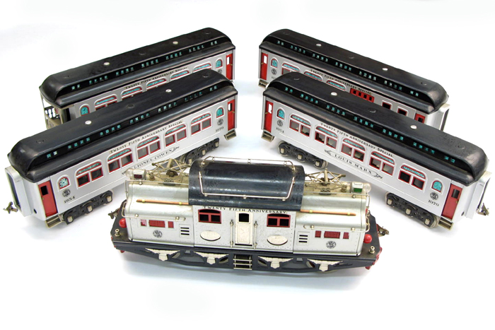 Appraisal: TH ANNIVERSARY FIVE PIECE TRAIN SET by Jerry Williams Reproductions