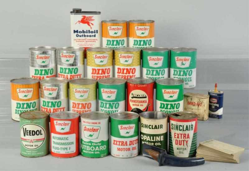 Appraisal: Large Lot of Motor Oil Tin Cans Condition Excellent Plus