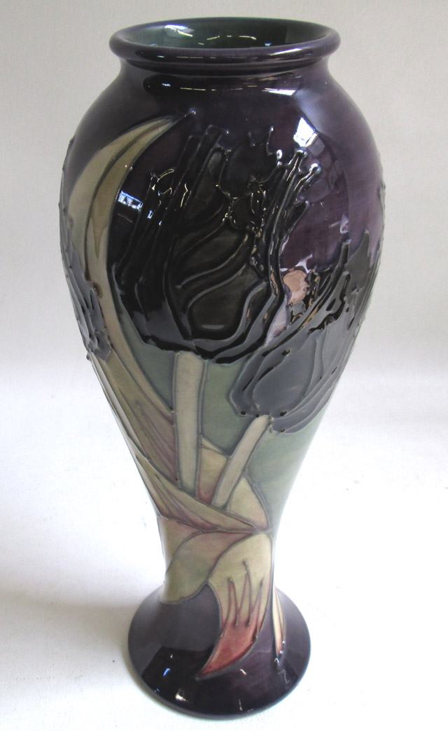 Appraisal: MOORCROFT POTTERY VASE hand painted under glaze in a stylized