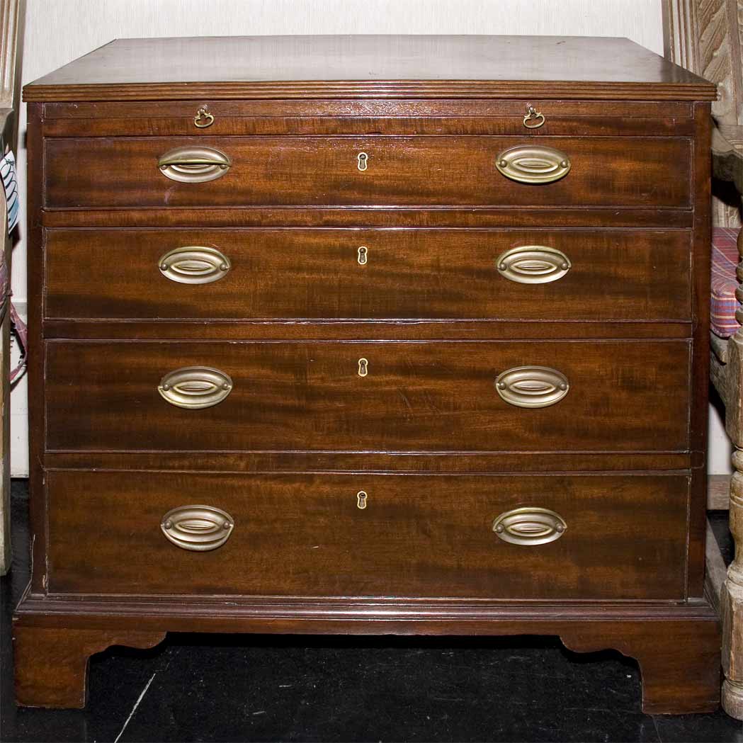 Appraisal: Georgian Style Mahogany Bachelor's Chest of Drawers Height inches width