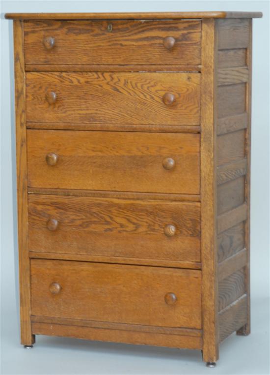 Appraisal: OAK CHEST Property from the home of Westport Ct artist