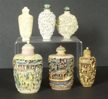 Appraisal: An early th century Chinese table ivory snuff bottle the