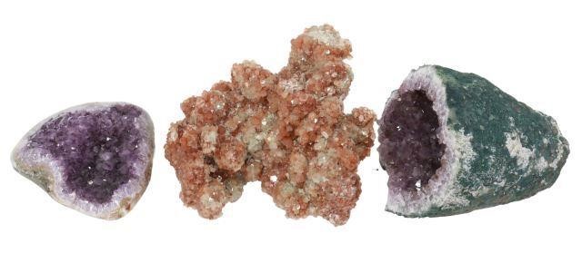 Appraisal: lot of Quartz specimens including amethyst geode approx h w