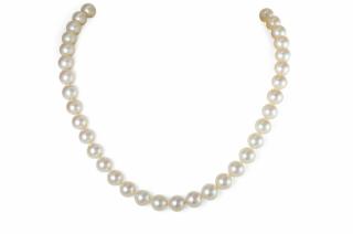 Appraisal: A Cartier Single Strand Cultured Pearl Necklace A Cartier Single