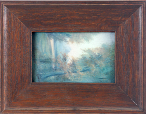 Appraisal: ROOKWOOD Scenic Vellum plaque painted by Ed Diers with a