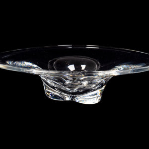 Appraisal: An Orrefors Glass Centerbowl Of shaped circular form inscribed Orrefors