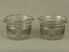 Appraisal: RINSERS - Pair of cut crystal rinsers with diamond pattern