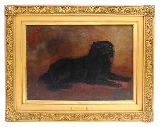 Appraisal: Thomas Harris Robinson Canadian-American c - Black Dog oil on