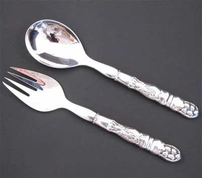 Appraisal: A pair of Georg Jensen Ornamental silver servers model no