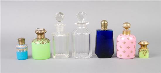 Appraisal: A Collection of Seven Perfume Bottles Height of tallest inches