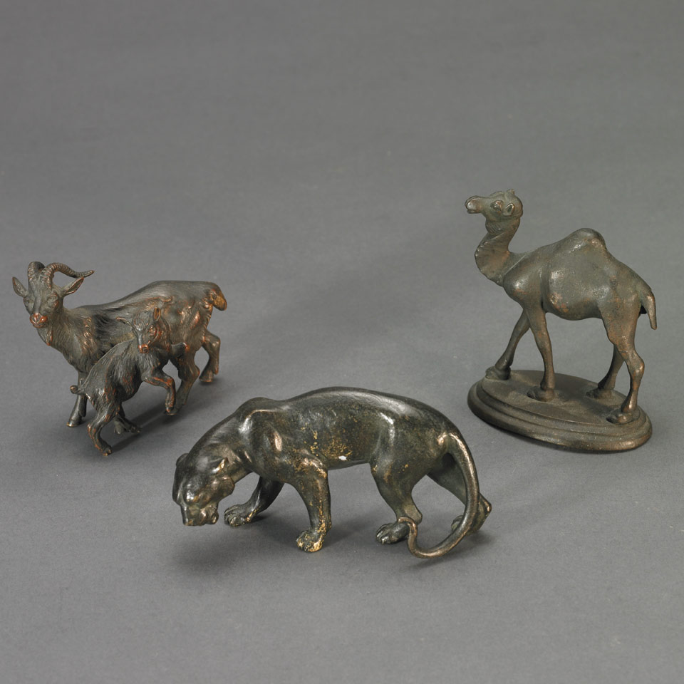 Appraisal: Group of Three Small Austrian Cold Painted Bronze Animal Figures