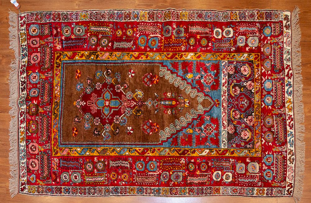 Appraisal: Turkish Yastik Prayer Rug x hand knotted Condition Absence of