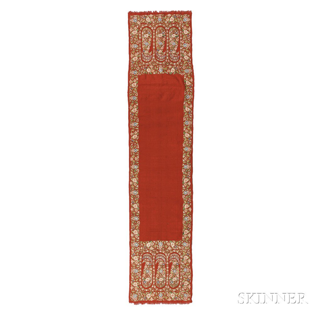 Appraisal: Delhi Shawl North India mid- th century the empty red