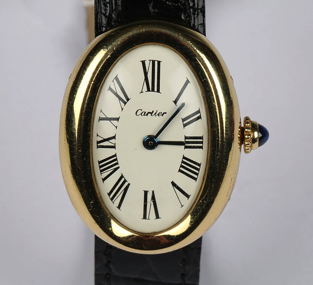 Appraisal: A CARTIER CARAT YELLOW GOLD 'BAIGNOIRE' LADY'S WRIST WATCH with