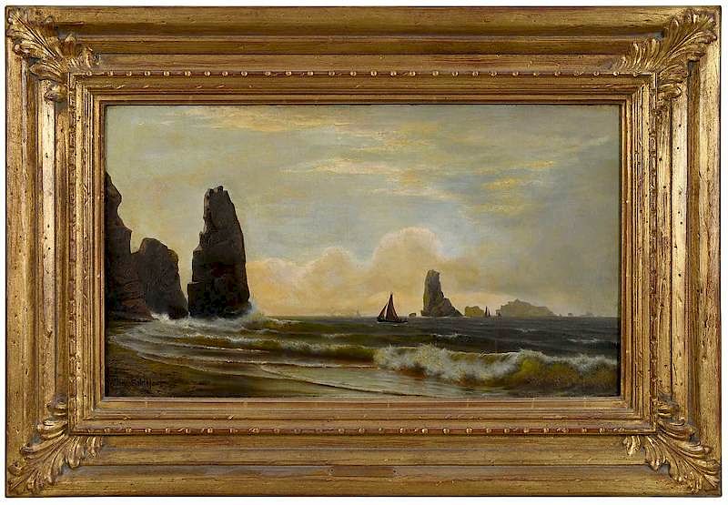 Appraisal: Willem Frederik De Haas American - Coastal Scene signed lower