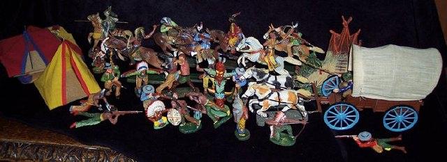 Appraisal: A large quantity of Elastolin cowboys and indians including a