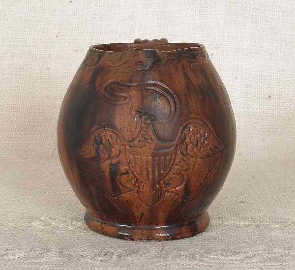 Appraisal: Jacob Medinger Montgomery County Pennsylvania - redware pitcher decorated with