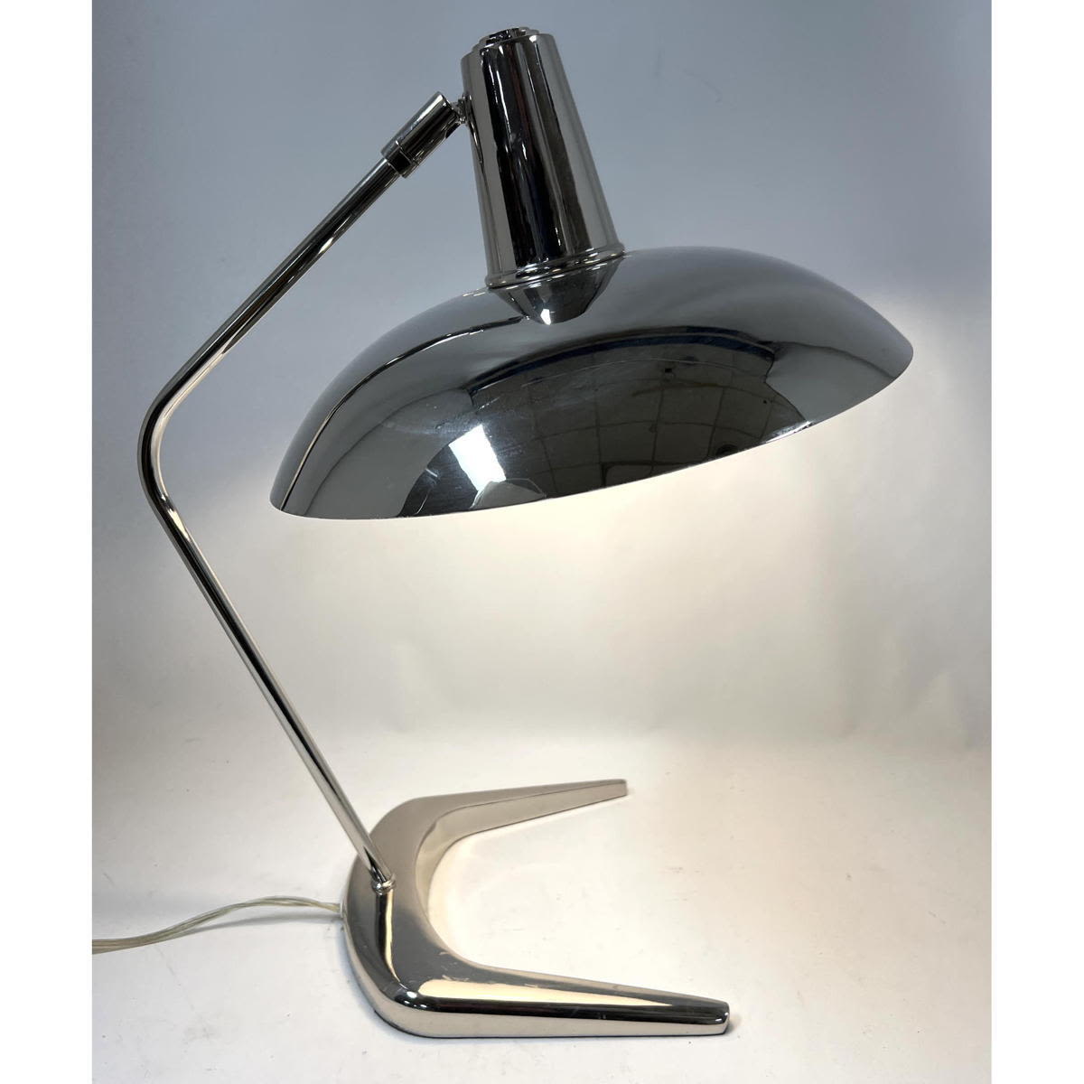 Appraisal: Chrome style Contemporary Table Lamp Newer Dimensions H inches W