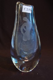 Appraisal: ENGRAVED LINDSTRAND VASE