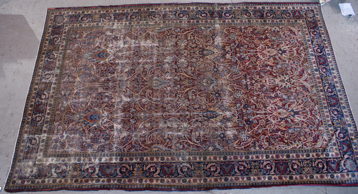 Appraisal: x Kirman rug heavily worn Estimate -