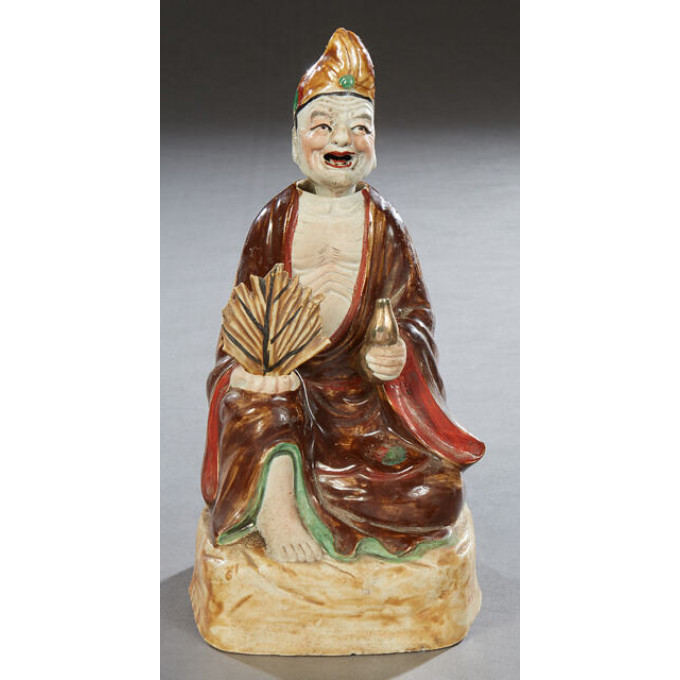 Appraisal: Oriental Figural Male Nodder early th c of a seated