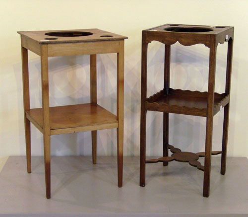 Appraisal: Two English basin stands