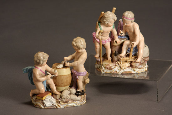 Appraisal: Lot Property of Various Owners Two Meissen Allegorical Groups of