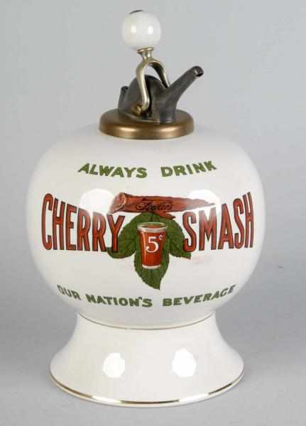 Appraisal: Cherry Smash Syrup Dispenser Description Beautiful original example with original