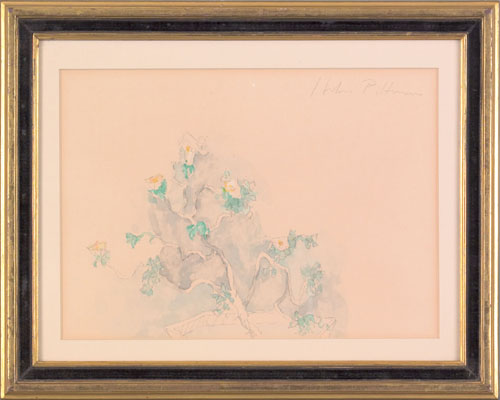 Appraisal: Hobson Lafayette Pittman American - two watercolor floral drawings of